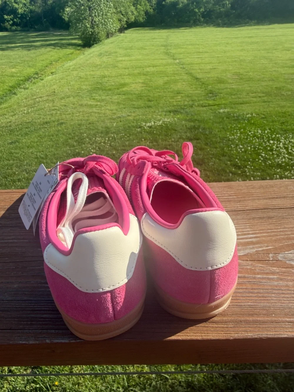 Adidas Gazelle Indoor Gum Pink and White Sneakers Size 8 - Picture 10 of 12